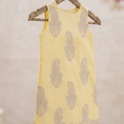 Gemini_Generated_Image_1mjf8l1mjf8l1mjf.png Sleeves Less Yellow Embroidered Shirt _ Stitched