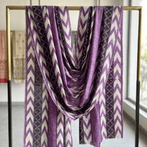Elegant Purple Lawn Dupatta Printed