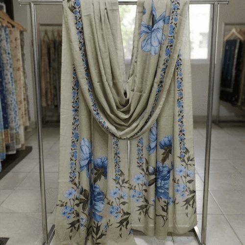 Gemini_Generated_Image_kmj635kmj635kmj6.png Premium Lawn Beige & Blue Dupatta