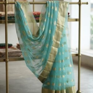 Premium Sea Green Organza Dupatta