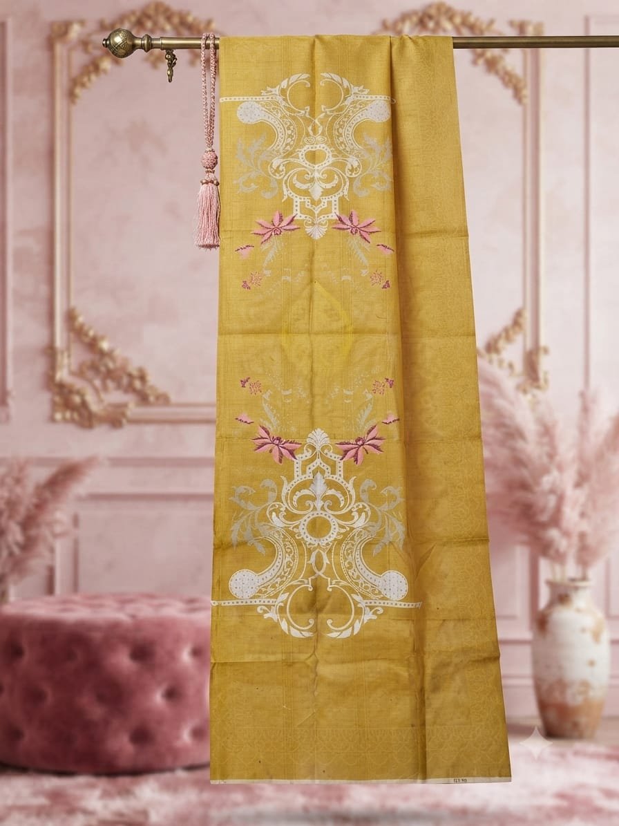 Elegant Nano Printed Yellow Dupatta