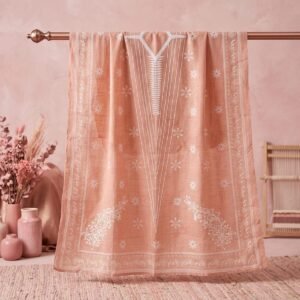 Elegant Peach Printed Nano Fabric Dupatta