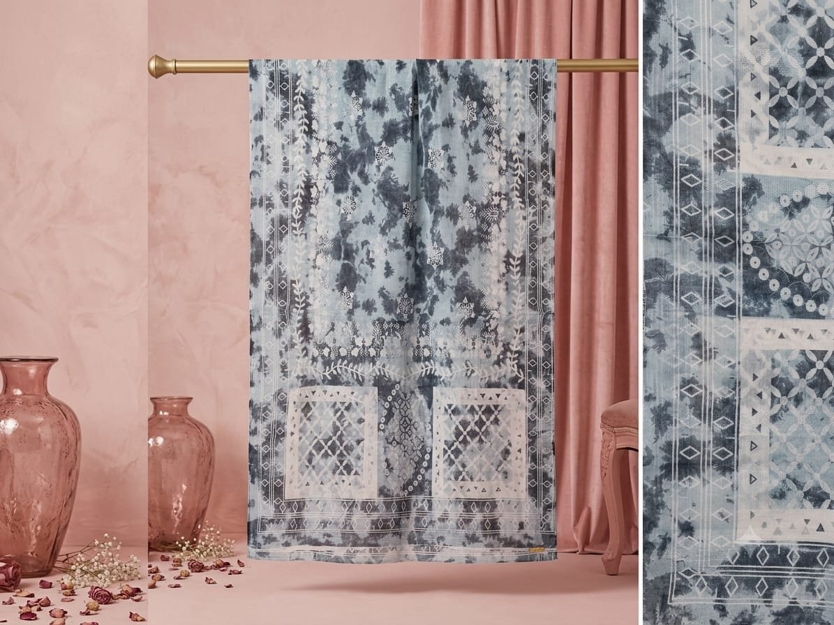 Ethereal Blue Printed Nano Fabric Dupatta
