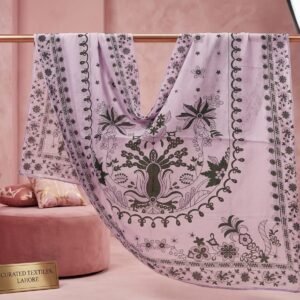 Lilac Botanical Motif Viscose Dupatta