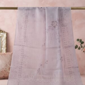 Elegant Lavender Floral Printed Nano Dupatta