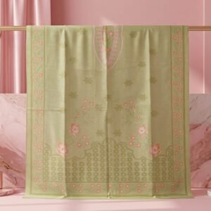Elegant Sage Green Floral Printed Nano Dupatta