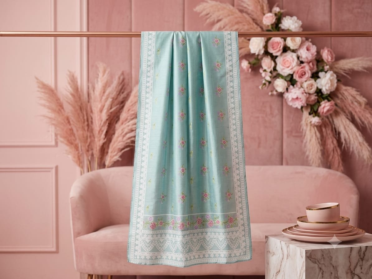 Aqua Bloom Nano Chord Dupatta