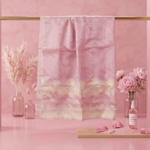 Soft Pink Tie-Dye Pattern Nano Chord Dupatta